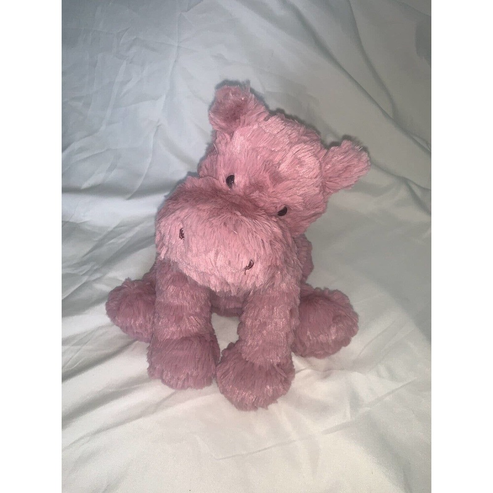 RARE Jellycat London FUDDLEWUDDLE Pink Hippo 9” Soft Toy Cuddly Plush Stuffed